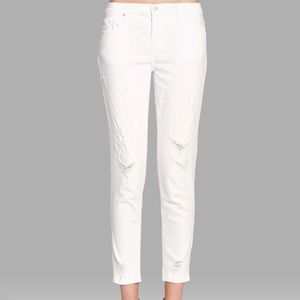 J Brand White Jeans Sadie Straight Crop 22-24